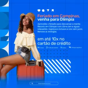 Feriado em Campinas, venha para Olímpia
