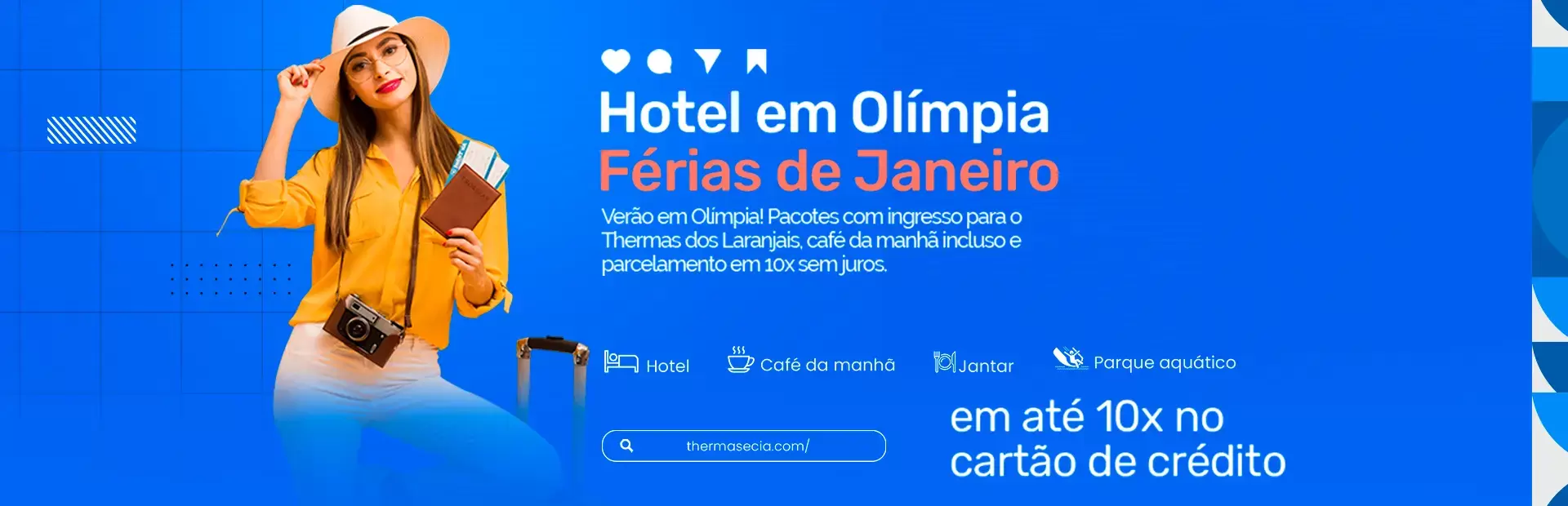 Hotel em Olímpia Férias de Janeiro | Ingressos Thermas Inclusos