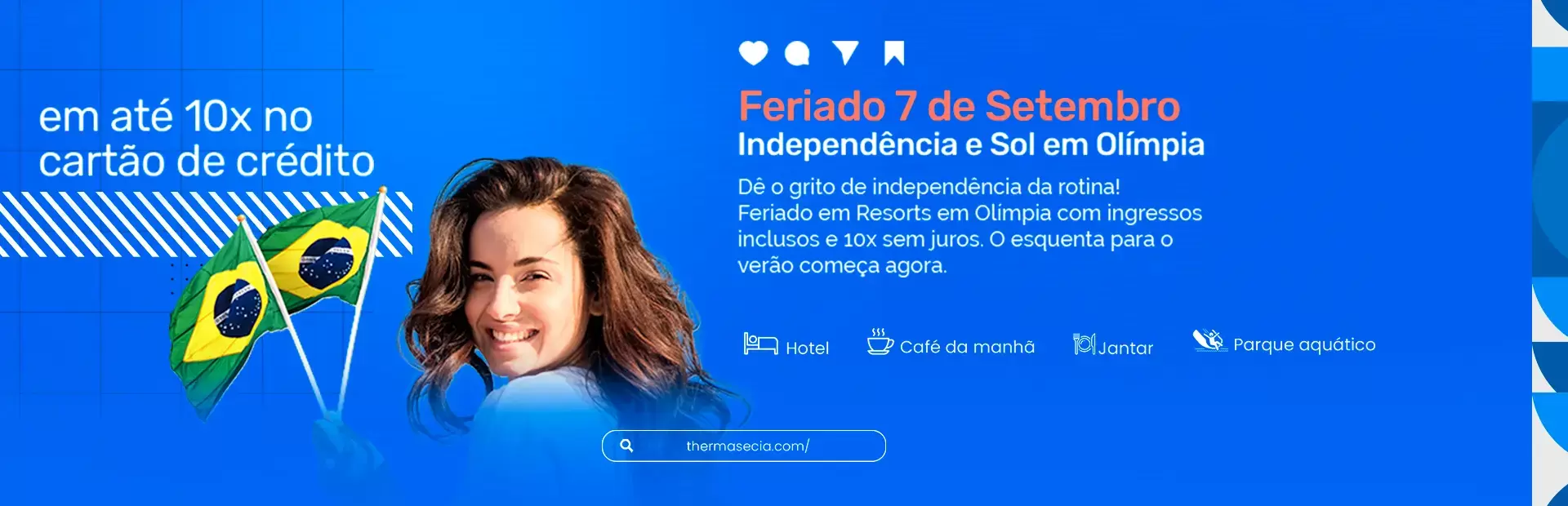 Pacotes de Hotel Feriado 7 de Setembro em Olímpia